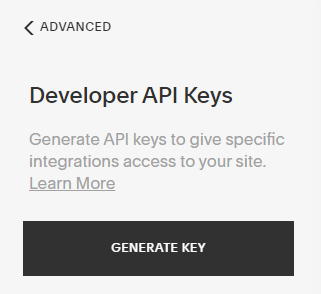 generate key button