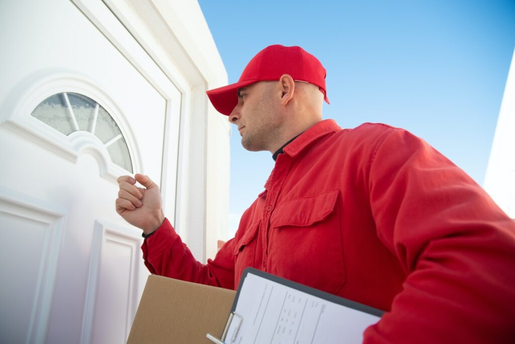man delivering a package